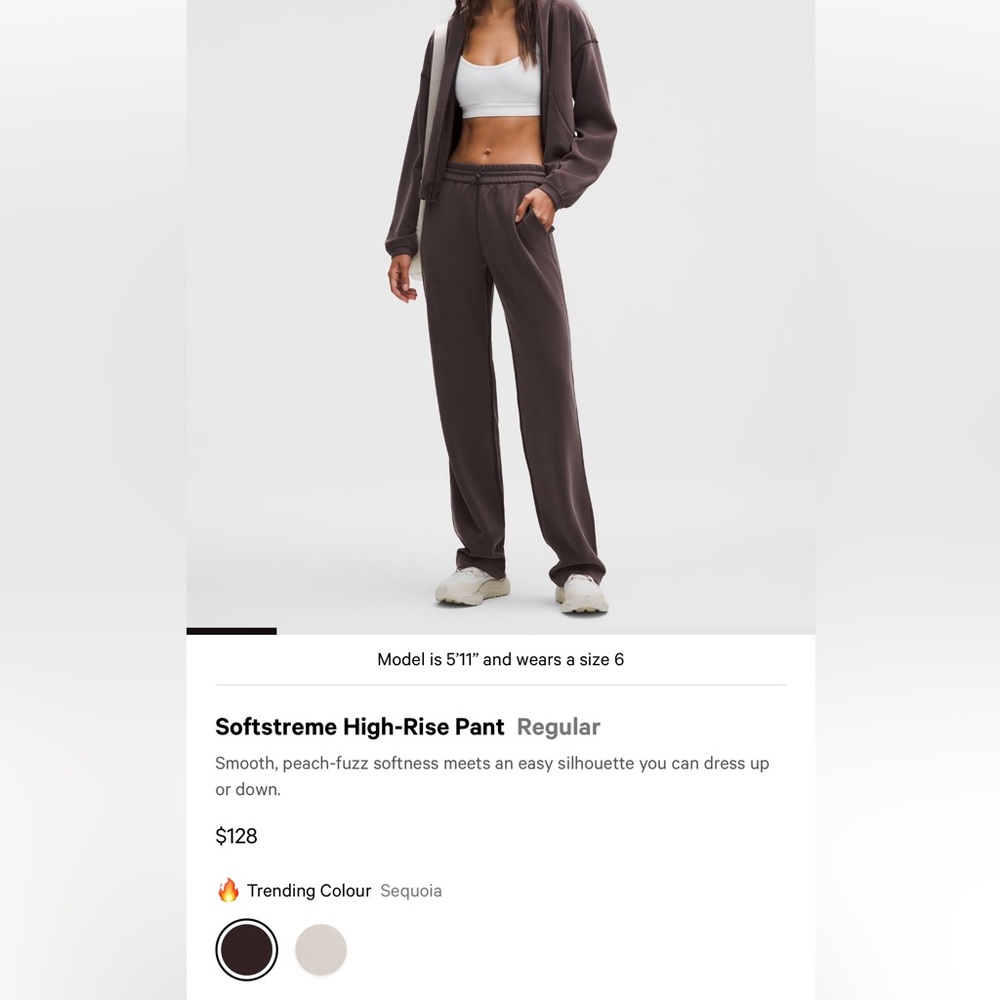 NEW lululemon athletica Softstreme High-Rise Pant - Dark Brown
